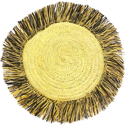 Panier mural décoratif en raphia