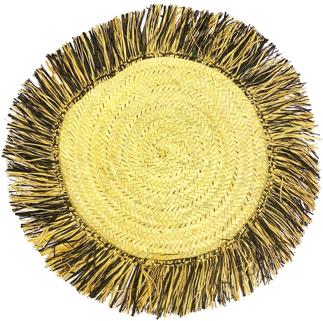 Panier mural décoratif en raphia