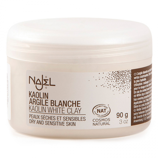 Masque à l'argile naturelle Poudre d'argile blanche pour masque facial – 90 g