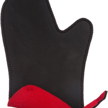 Gant de four en néoprène noir/rouge 17,5 x 27,5 cm - Manique - Gant de cuisine