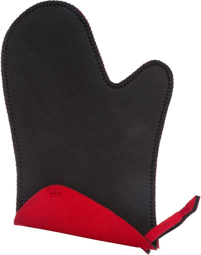 Gant de four en néoprène noir/rouge 17,5 x 27,5 cm - Manique - Gant de cuisine