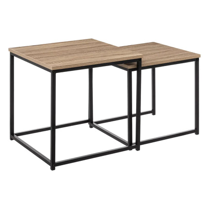 Lot de 2 tables d'appoint Aliaj - 45x45x45cm - Beige