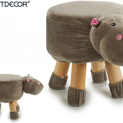 Tabouret Enfant - Hippopotame - hauteur 27 cm