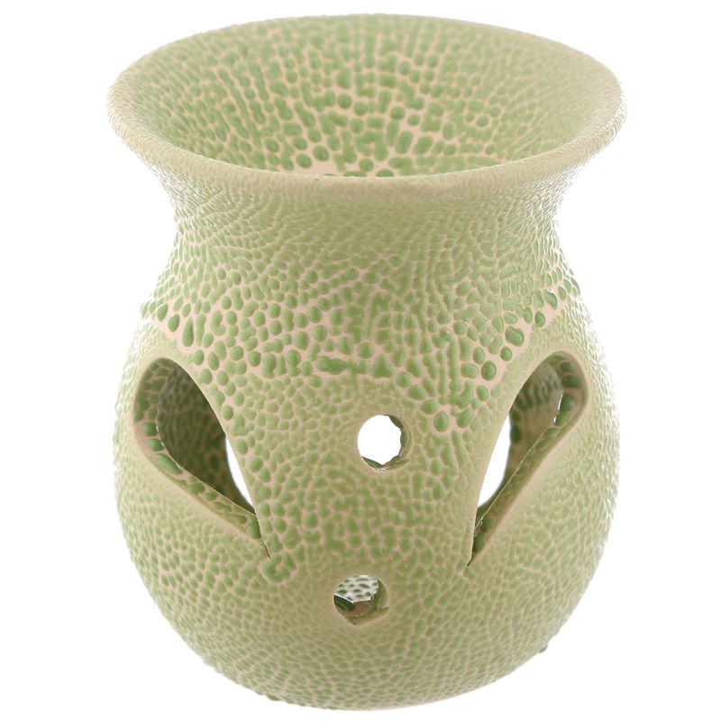 Keramische Oliebrander met Reliëf – 8 cm
