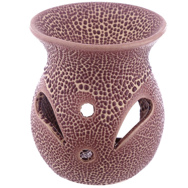 Keramische Oliebrander met Reliëf – 8 cm