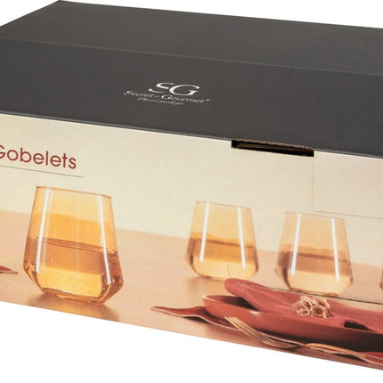 Secret de Gourmet Olga verres à eau 45cl - Lot de 6 - Ambre