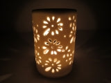 Keramische Oliebrander – Wit met Decoratie