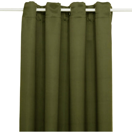 Lot de 2 rideaux occultants Atmosphera - L135 x H240 cm - vert olive