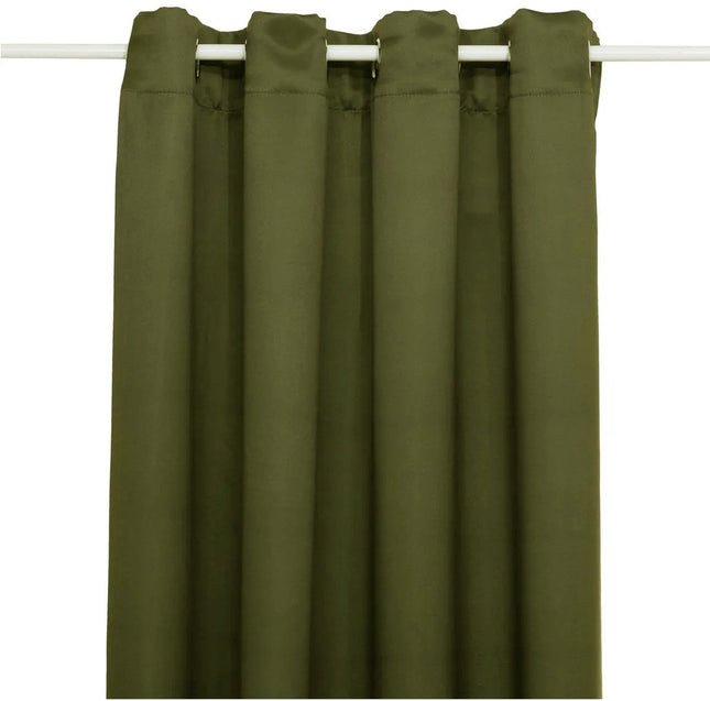 Lot de 2 rideaux occultants Atmosphera - L135 x H240 cm - vert olive