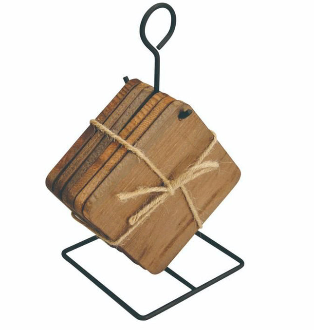 Sous-verres 6 pièces avec support en métal