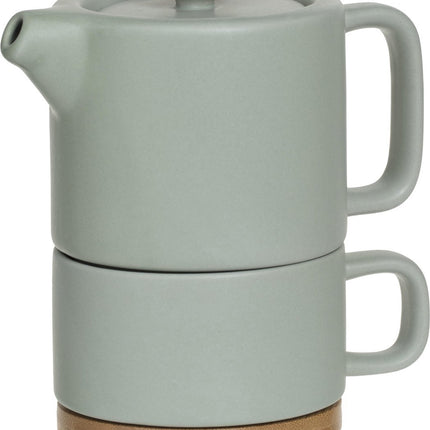 Secret de Gourmet 3 en 1 Théière + Tasse + Soucoupe Céramique