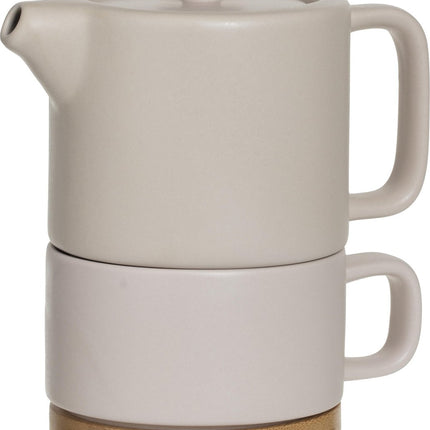Secret de Gourmet 3 en 1 Théière + Tasse + Soucoupe Céramique