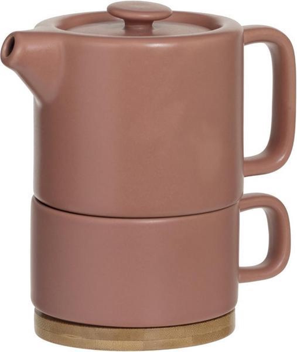 Secret de Gourmet 3-in-1 Teekanne + Tasse + Untertasse Keramik