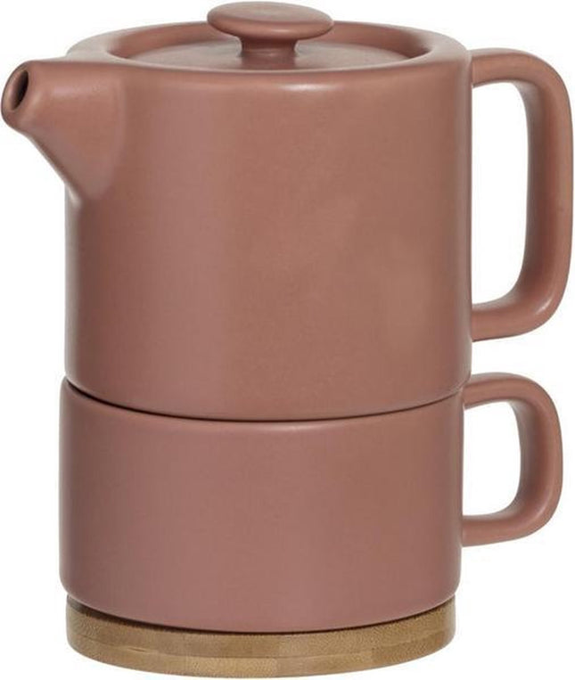 Secret de Gourmet 3 en 1 Théière + Tasse + Soucoupe Céramique