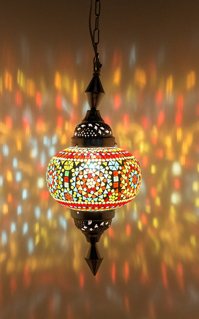 Oosterse lamp mozaïek multicolour classic