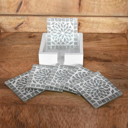 Sous-verres en mosaïque transparents