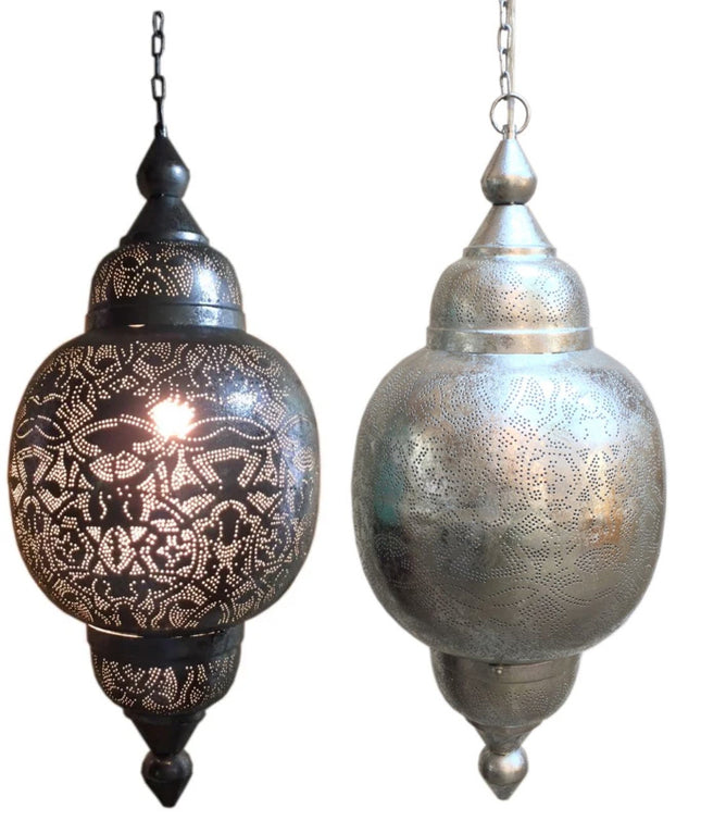 Suspension marocaine filigrane arabia argentée