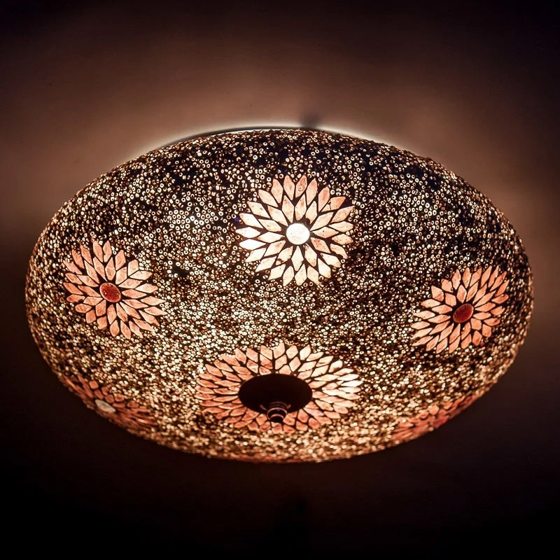 Orientalische Mosaik-Deckenlampe - Durchmesser 38 cm.