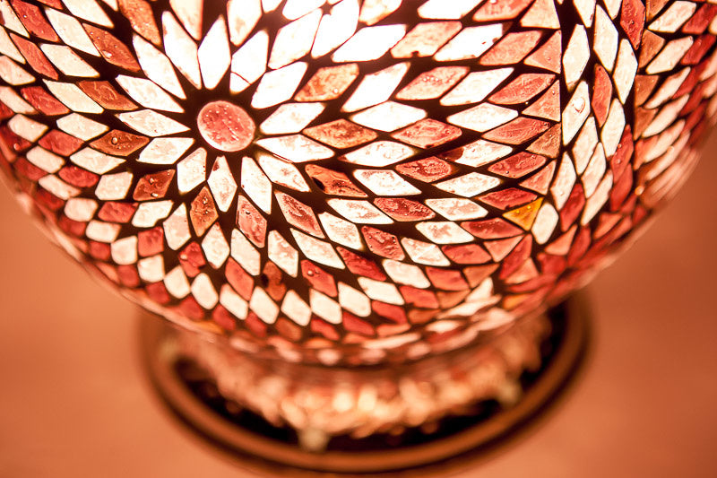 orientalische Mosaik-Tischlampe - Papaya