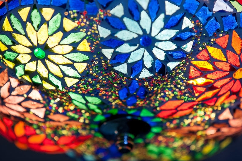 Oriental mosaic ceiling lamp Melon beads