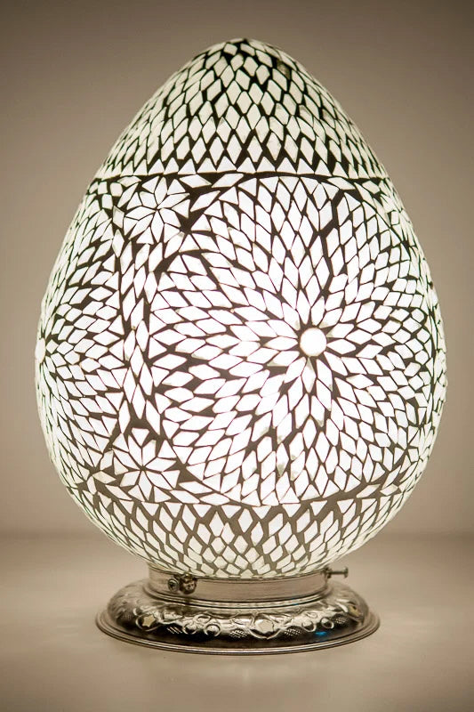 Oriental table lamp – transparent Ø 25 cm