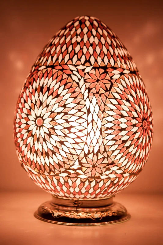 orientalische Mosaik-Tischlampe - Papaya