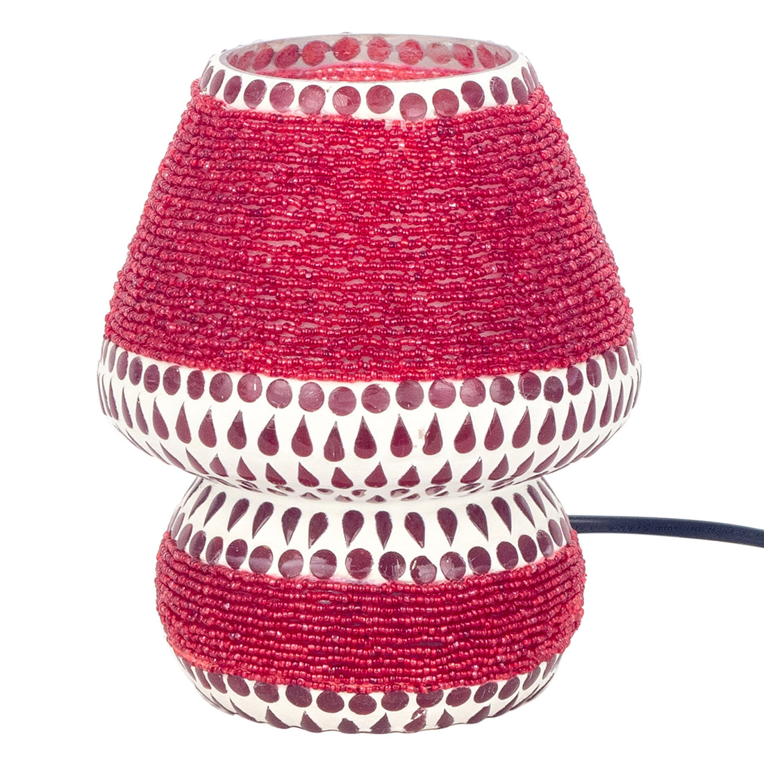 Oosterse Tafellamp Mozaïek Rood- kralen