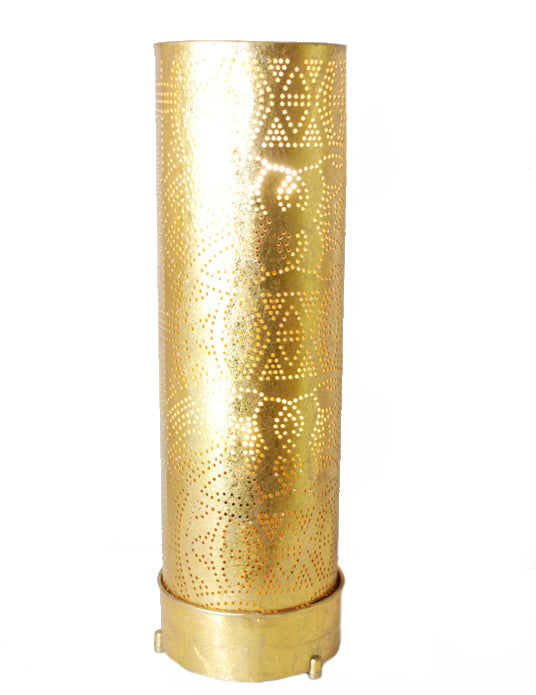 Grand lampadaire oriental doré en filigrane 100 cm