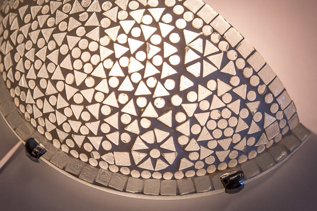 Applique murale orientale en mosaïque de verre demi-lune