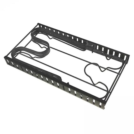Organisateur de casseroles - 8 compartiments - Noir - 47 x 20,5 x 38 cm - Étagère de rangement pour casseroles, faitouts et couvercles