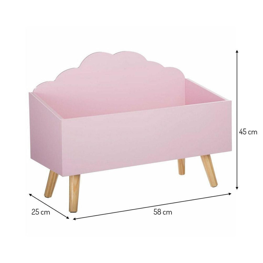 Atmosphera speelgoedkist Wolk – opbergkist voor de kinderkamer, wit of roze – foto 11