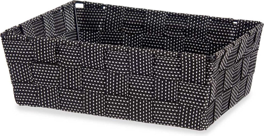Kipit opbergmandjes zwart – voor kast, lade en badkamer, 24 x 20 x 8 cm