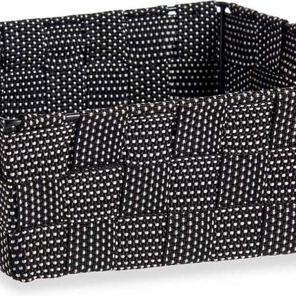 Paniers de rangement noirs pour armoire/salle de bain 24 x 20 x 8 cm