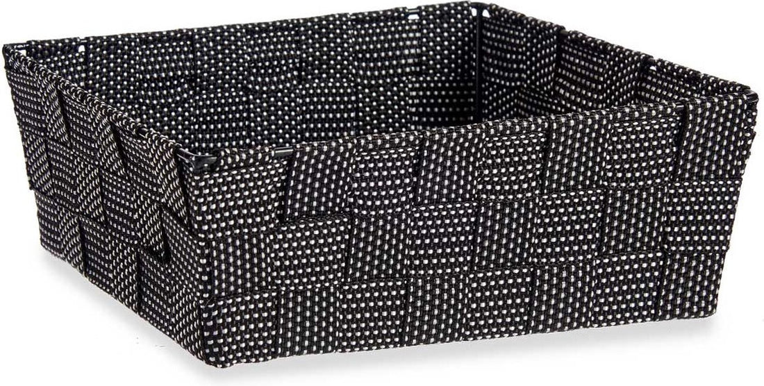 Kipit opbergmandjes zwart – voor kast, lade en badkamer, 24 x 20 x 8 cm – foto 2