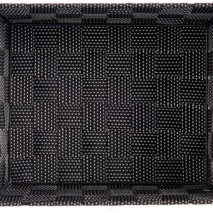 Paniers de rangement noirs pour armoire/salle de bain 24 x 20 x 8 cm