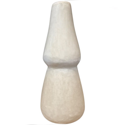 Vase en céramique fait main 30 cm – design mat blanc/crème