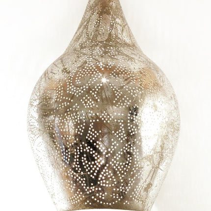 Suspension orientale de style filigrane - vase - argent vintage