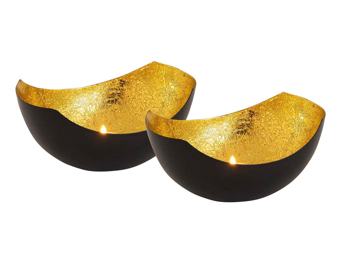 Orientalische Kerzenhalter-Set 2-teilige Love Bowl Form