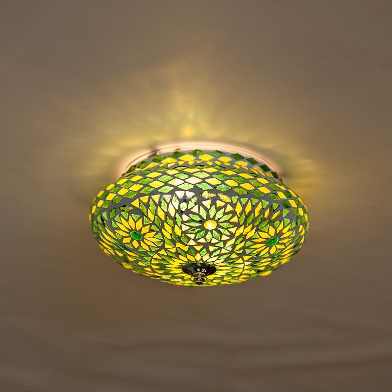 Mozaïek plafonniere groen  Ø  25cm