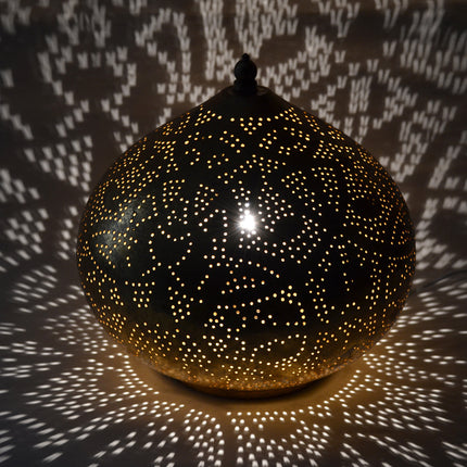 Lampe arabe filigrane dorée or