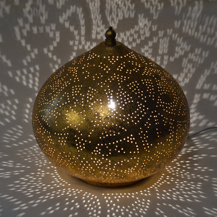 Lampe arabe filigrane dorée or