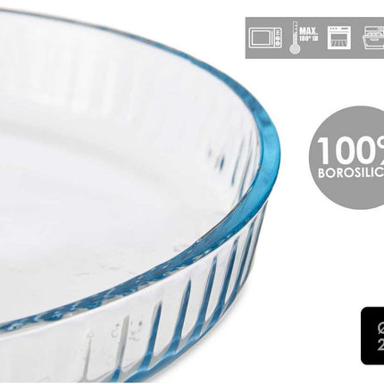 Plat à four Optica Transparent Verre Borosilicate (31,2 x 5 x 31,2 cm)
