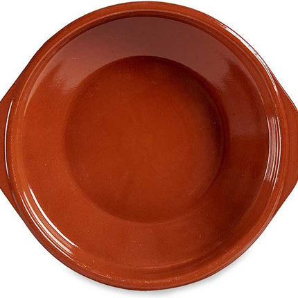 Plat à four rond en terre cuite réfractaire 26 x 5,5 cm