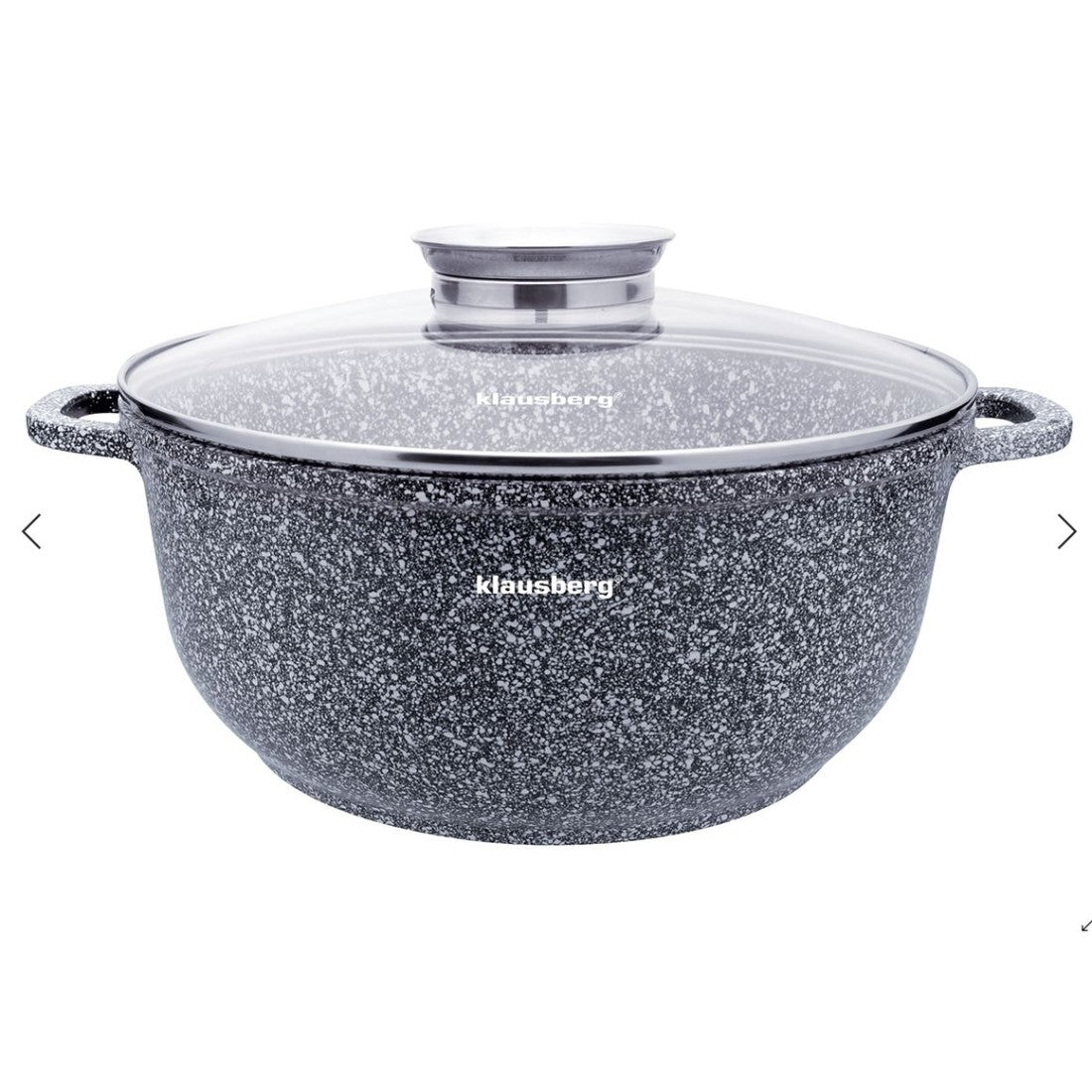 Klausberg kookpan met deksel – marmercoating, grijs, Ø 16 tot 28 cm – foto 16