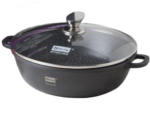 Hakal line lage braadpan met deksel – marmercoating, inductie, Ø 28 tot 40 cm – foto 14
