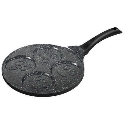 Crêpière - Crêpière 4 tasses smiley en marbre antiadhésive