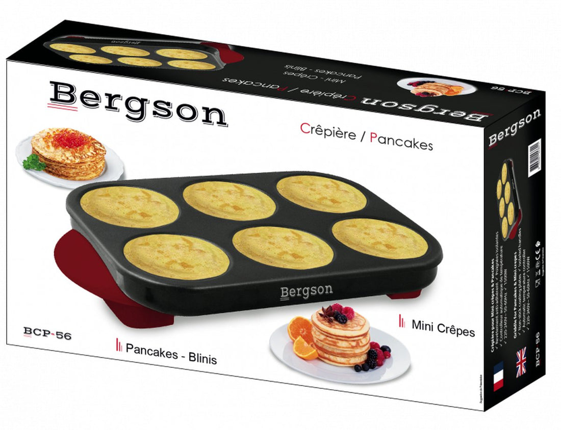Bergson - Pannenkoekenmaker - Crêpe Maker - 6 stuks - 1500 Watt