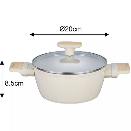 Batterie de Cuisine 12 Pièces avec Revêtement en Marbre - Compatible Induction, Gaz et Toutes Sources de Chaleur - KLAUSBERG