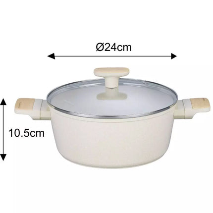 Batterie de Cuisine 12 Pièces avec Revêtement en Marbre - Compatible Induction, Gaz et Toutes Sources de Chaleur - KLAUSBERG