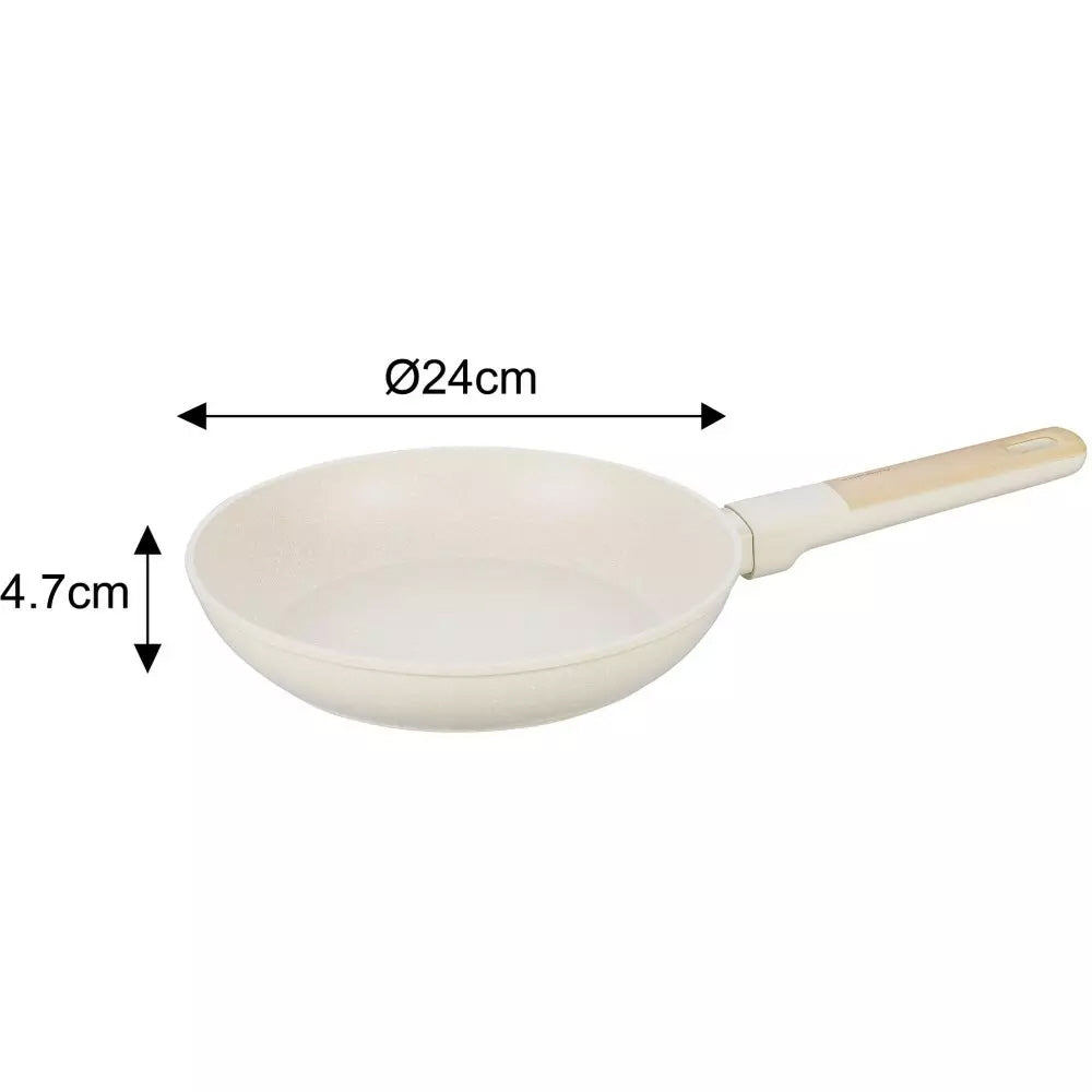 Klausberg pannenset 12-delig, marmeren coating – beige, geschikt voor inductie – foto 4
